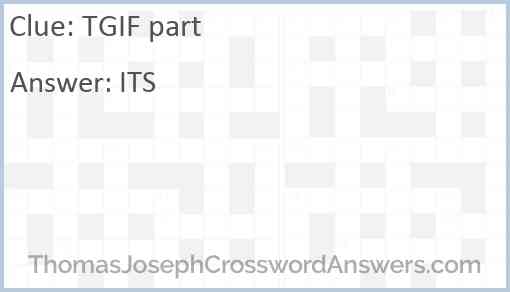 TGIF part Answer