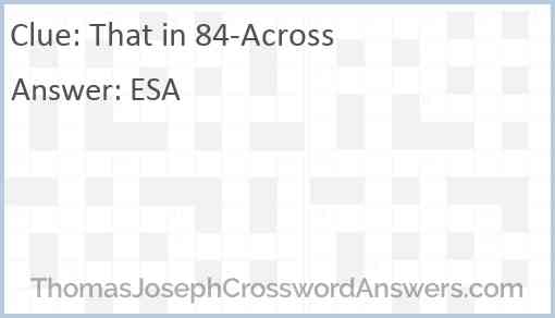 That in 84-Across Answer