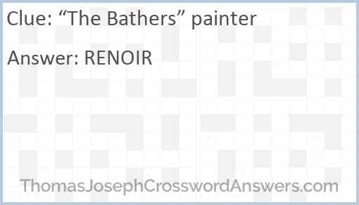 “The Bathers” painter Answer