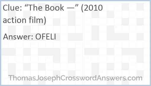 “The Book —” (2010 action film) Answer