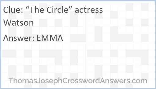 “The Circle” actress Watson Answer