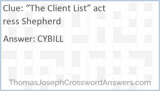 “The Client List” actress Shepherd Answer