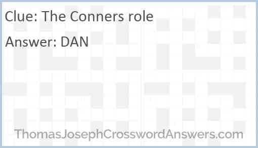 The Conners role Answer
