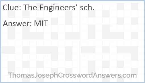 The Engineers’ sch. Answer