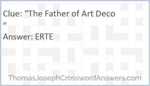 “The Father of Art Deco” Answer