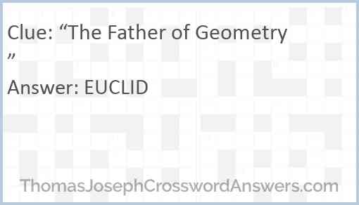 “The Father of Geometry” Answer