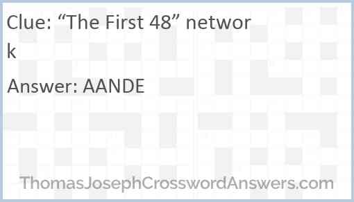 “The First 48” network Answer