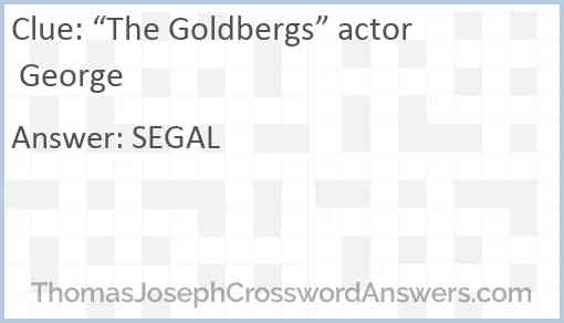 “The Goldbergs” actor George Answer