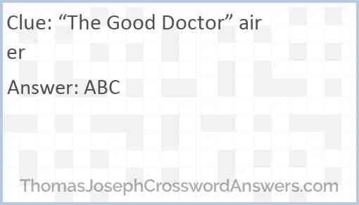 “The Good Doctor” airer Answer