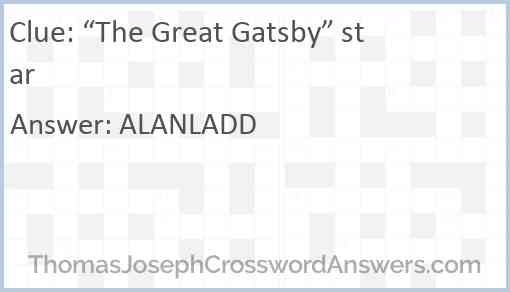 “The Great Gatsby” star Answer