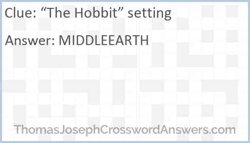 “The Hobbit” setting Answer