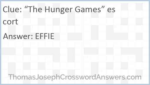 “The Hunger Games” escort Answer