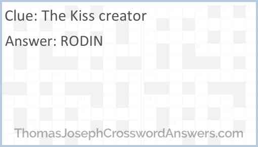 “The Kiss” creator Answer