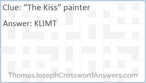 “The Kiss” painter Answer