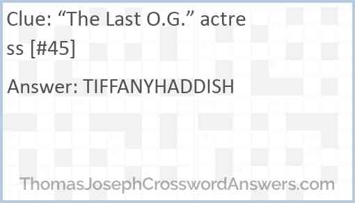 “The Last O.G.” actress [#45] Answer