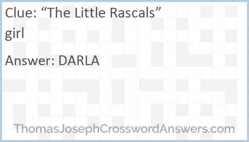 “The Little Rascals” girl Answer