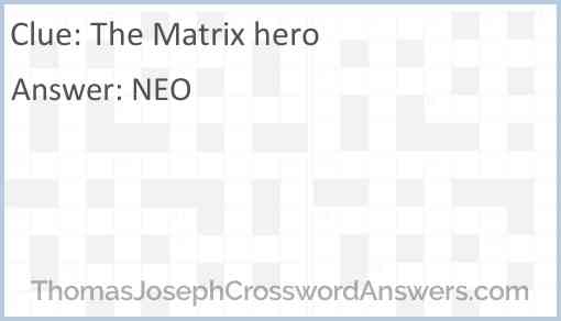 “The Matrix” hero Answer