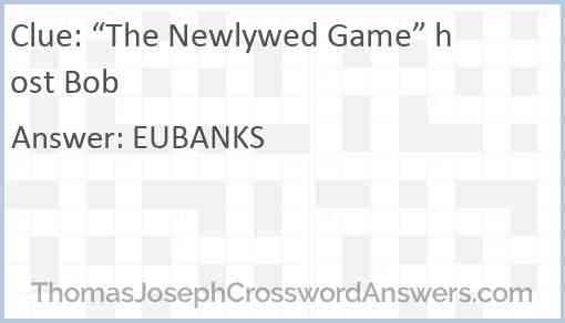 “The Newlywed Game” host Bob Answer