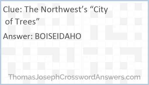 The Northwest’s “City of Trees” Answer