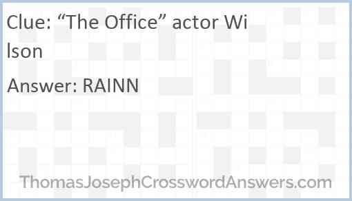 “The Office” actor Wilson Answer