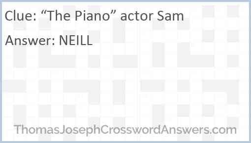 “The Piano” actor Sam Answer
