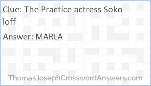 The Practice actress Sokoloff Answer