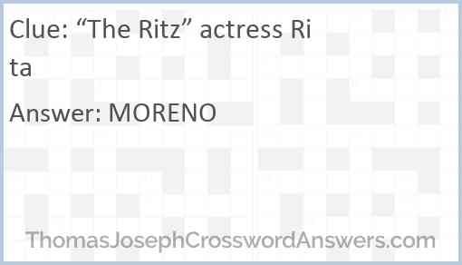 “The Ritz” actress Rita Answer