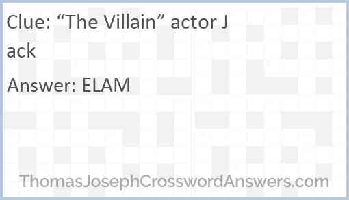 “The Villain” actor Jack Answer