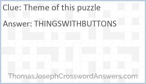 Theme of this puzzle Answer