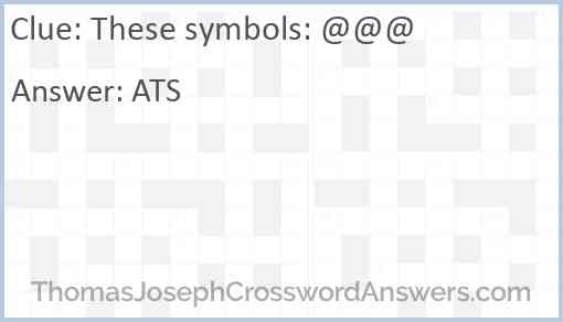 These symbols: @@@ Answer