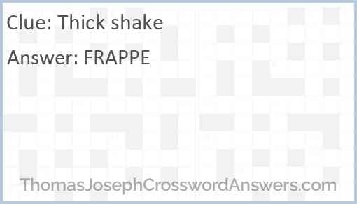 Thick shake Answer