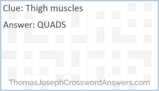 Thigh muscles Answer