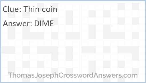 Thin coin Answer