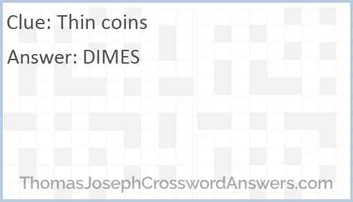Thin coins Answer