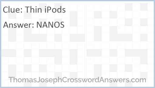 Thin iPods Answer