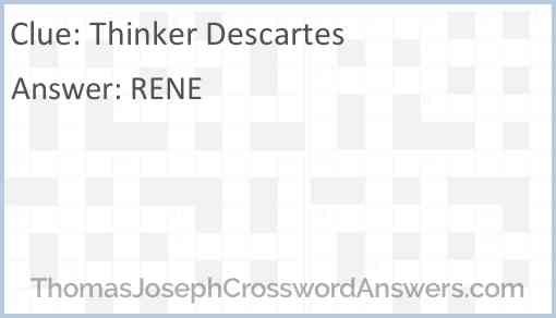 Thinker Descartes Answer