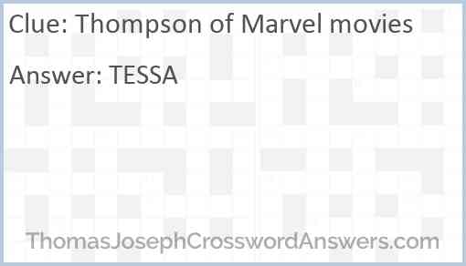 Thompson of Marvel movies Answer