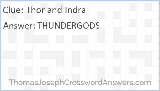 Thor and Indra Answer
