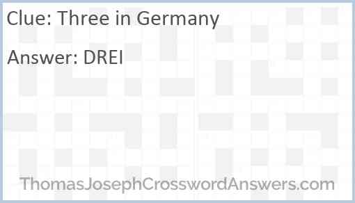 Three in Germany Answer