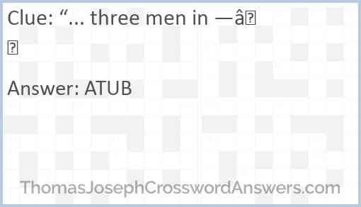“... three men in —” Answer
