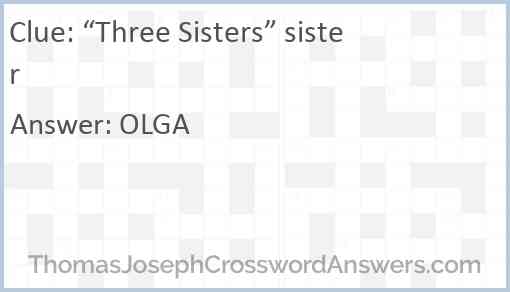“Three Sisters” sister Answer