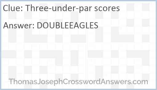 Three-under-par scores Answer
