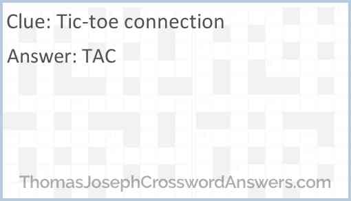 Tic-toe connection Answer