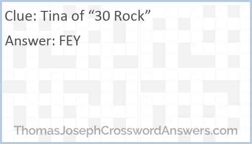 Tina of “30 Rock” Answer