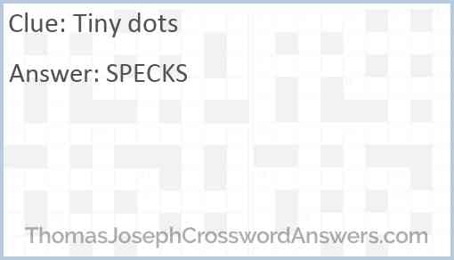 Tiny dots Answer