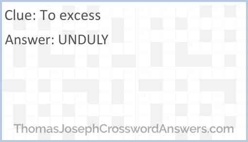 To excess Answer