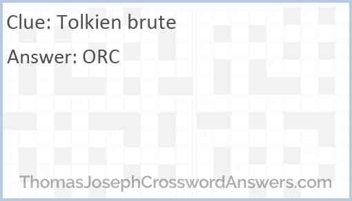 Tolkien brute Answer