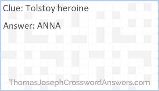 Tolstoy heroine Answer