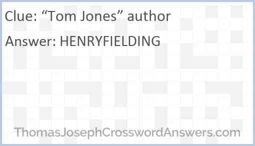 “Tom Jones” author Answer