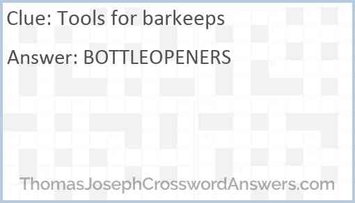 Tools for barkeeps Answer